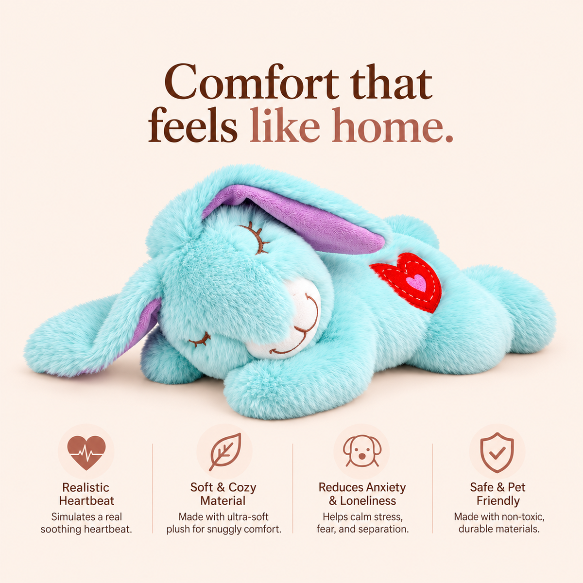 Calm Bunny™ Heartbeat Comfort Toy