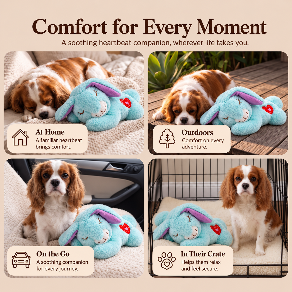 Calm Bunny™ Heartbeat Comfort Toy